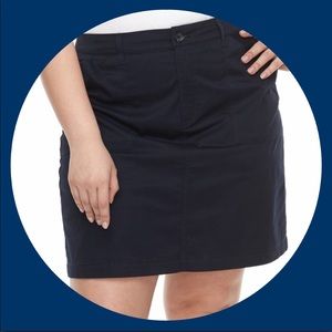 Plus Size CROFT & BARROW Navy Twill Skort